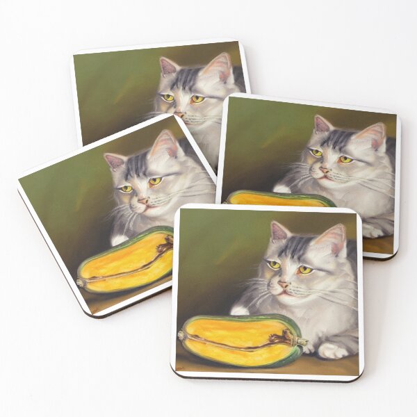 Artikelvorschau, Katze frisst Kürbis 01 entworfen und verkauft von CheeseBlueprint.