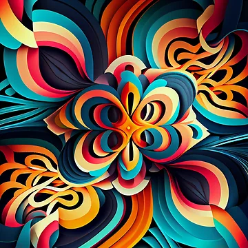 Vorschaubild zum Design Vivid Pattern Digital Painting von CodeAndColors