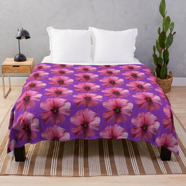 Item preview, Pink floral pattern - purple background designed and sold by DrAgonPhotos.
