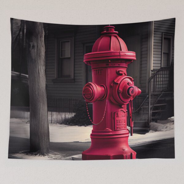 Item preview, The Power of Red Leverage and Hydrant in Tones Digital Painting designed and sold by CodeAndColors.