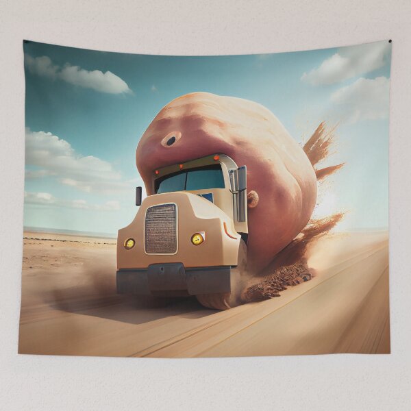 Item preview, Truckin Through Potatoes Fury Digital Painting designed and sold by CodeAndColors.