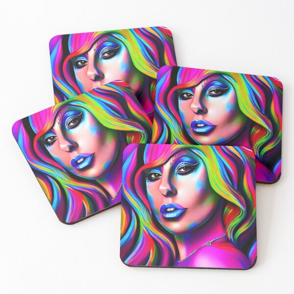 Item preview, Beautiful woman in colorful hologram style - rainbow colors designed and sold by Dalive.