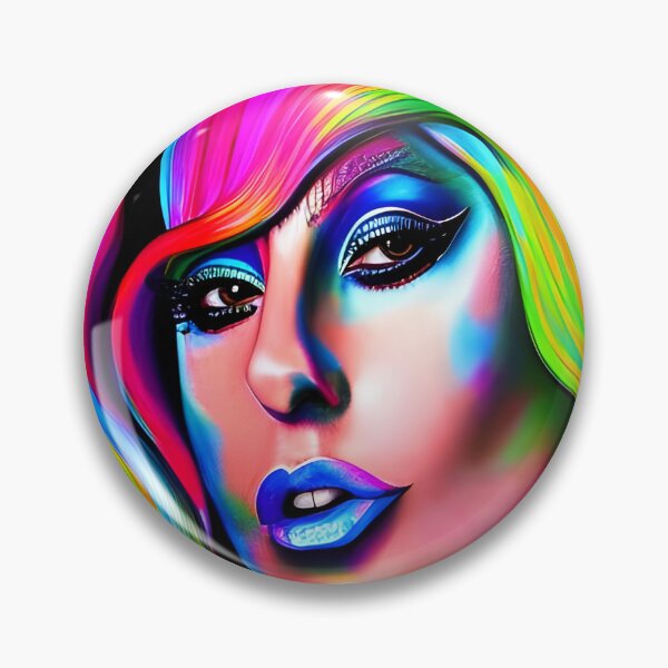 Item preview, Beautiful woman in colorful hologram style - rainbow colors designed and sold by Dalive.