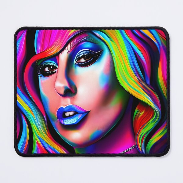 Item preview, Beautiful woman in colorful hologram style - rainbow colors designed and sold by Dalive.