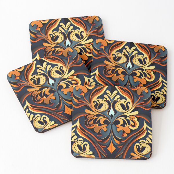 Item preview, Bright Dramatic Hollywood Regency Pattern Digital Painting designed and sold by CodeAndColors.
