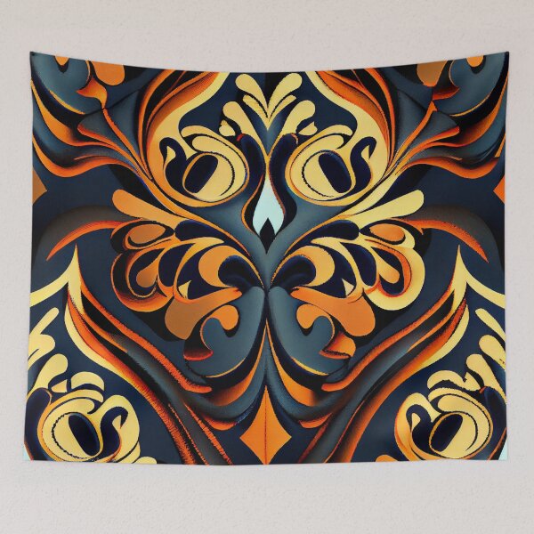 Item preview, Bright Dramatic Hollywood Regency Pattern Digital Painting designed and sold by CodeAndColors.