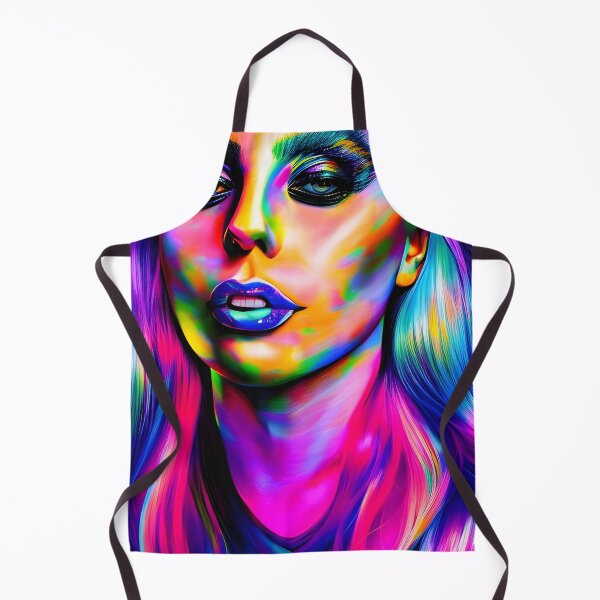Item preview, Woman with extravagant make-up in hologram style - rainbow colors designed and sold by Dalive.