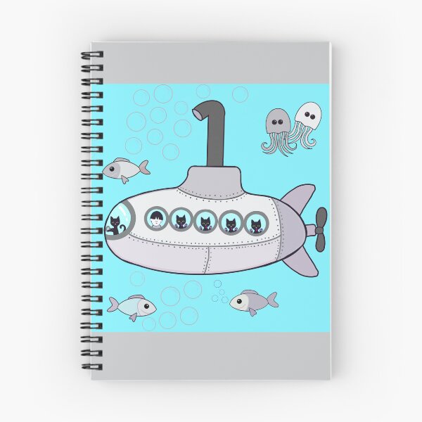 Item preview, Kitty aventura en el submarino gris designed and sold by QuirkyCatz.