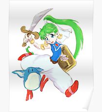 Asha- Monster World 4 (Genesis) Poster