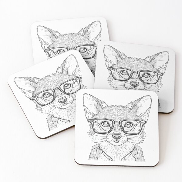 Item preview, Fox human style Smart Fox with Glasses & Jacket designed and sold by MaxEXP.