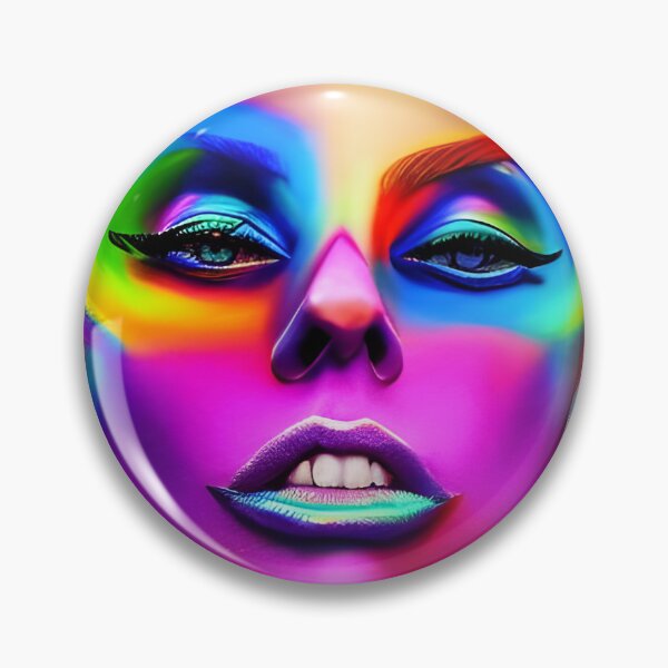 Item preview, Pop Art Girl in Hologram Style - Rainbow Colors designed and sold by Dalive.