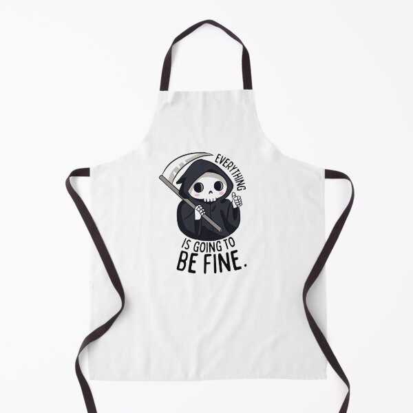 Item preview, Funny optimistic Grim Reaper - everything is going to be fine. designed and sold by Yarafantasyart.