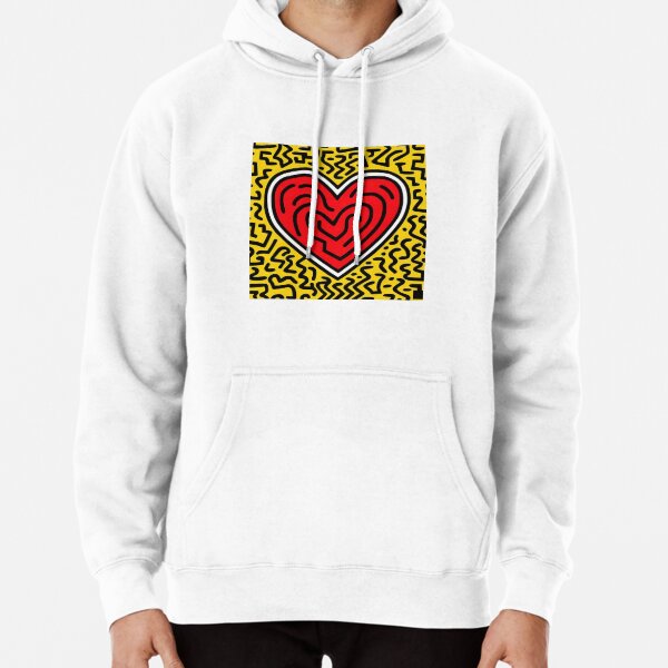 Keith Haring Heart Sweat à capuche épais