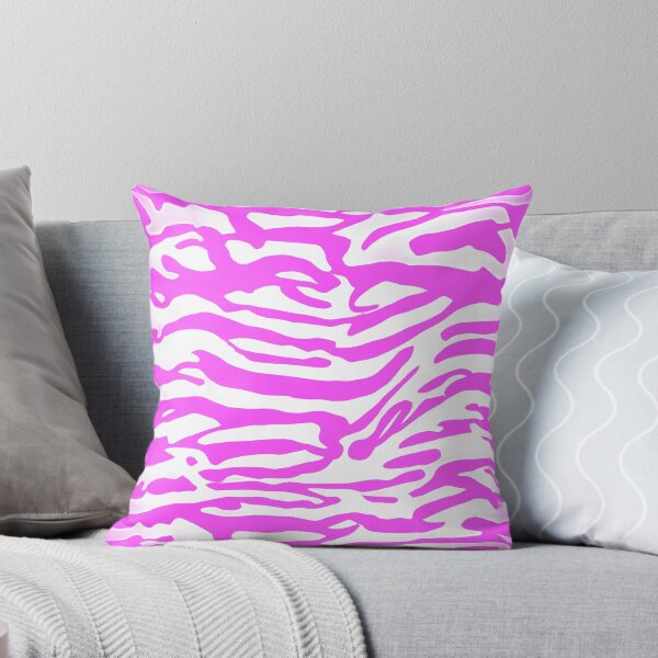 Item preview, Pink and White Abstract Zebra Stripes designed and sold by asurtiumgreen.