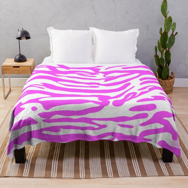 Item preview, Pink and White Abstract Zebra Stripes designed and sold by asurtiumgreen.