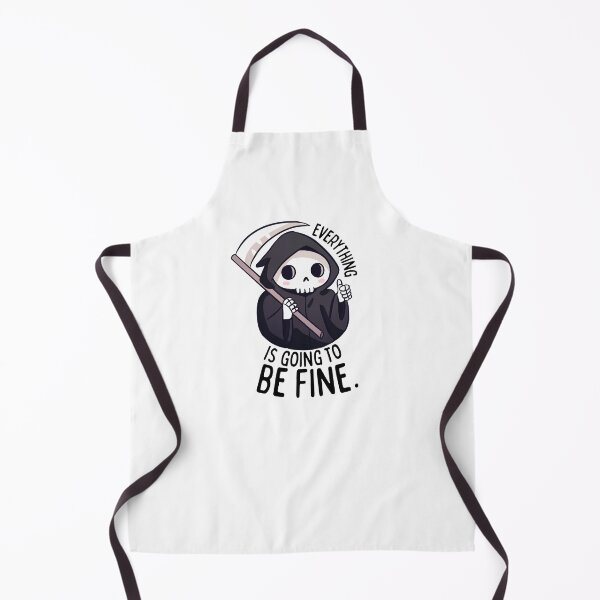 Item preview, Funny optimistic Grim Reaper - everything is going to be fine. designed and sold by Yarafantasyart.