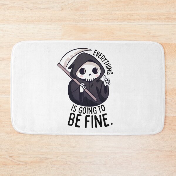 Item preview, Funny optimistic Grim Reaper - everything is going to be fine. designed and sold by Yarafantasyart.