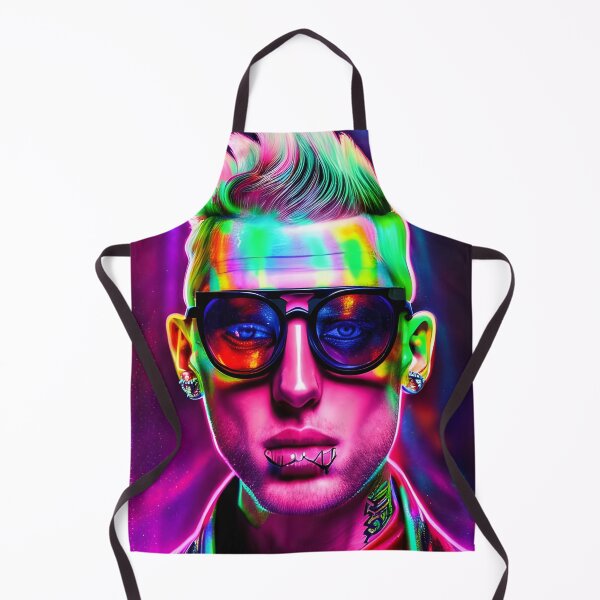 Item preview, Man with tattoos and glasses in hologram style - rainbow colors designed and sold by Dalive.