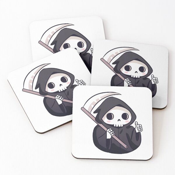 Item preview, Funny optimistic Grim Reaper thumb up  designed and sold by Yarafantasyart.