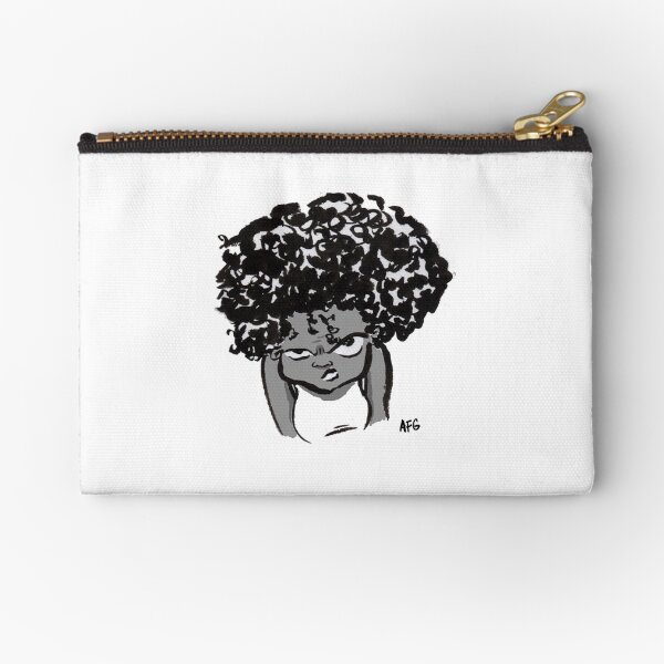 Annoyed Little Girl Zipper Pouch
