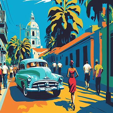 Artwork thumbnail, Havana - Colorful Streets by AI Nspiration