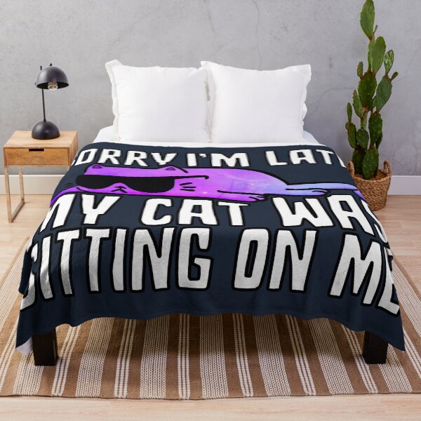 Item preview, Sorry I'm late. My cat was sitting on me. designed and sold by RAWWR.