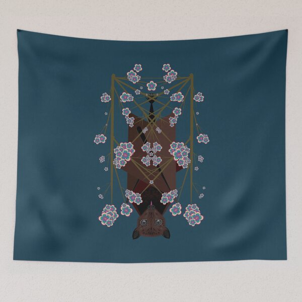 Item preview, Flying Fox With Peculiar Branches - Dark Cyan designed and sold by Elisa Yinh Creative.