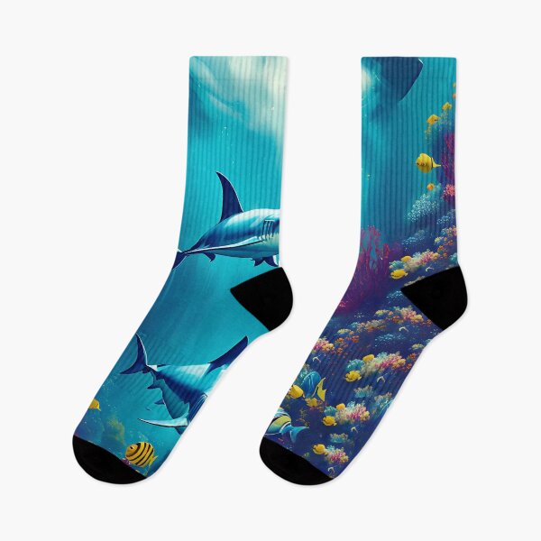 Item preview, Shark Underwater Art Deep Ocean designed and sold by Blok45.