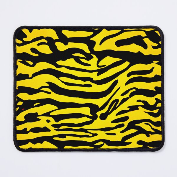 Item preview, Yellow and Black Abstract Zebra Stripes designed and sold by asurtiumgreen.