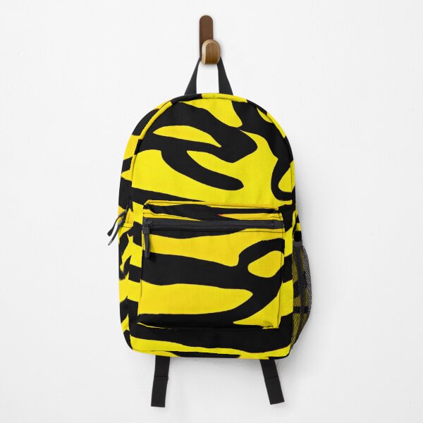 Item preview, Yellow and Black Abstract Zebra Stripes designed and sold by asurtiumgreen.