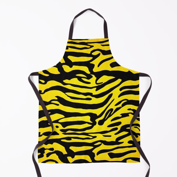 Item preview, Yellow and Black Abstract Zebra Stripes designed and sold by asurtiumgreen.