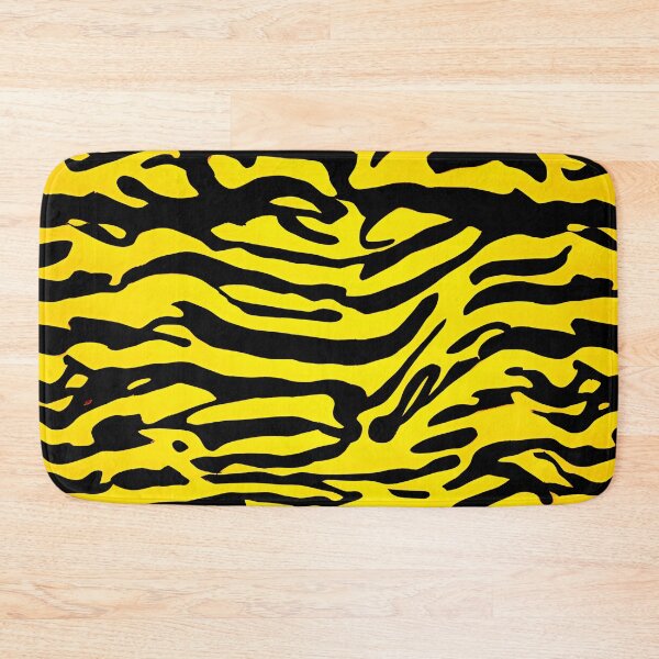 Item preview, Yellow and Black Abstract Zebra Stripes designed and sold by asurtiumgreen.