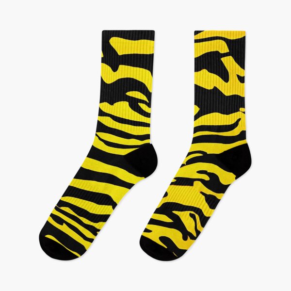 Item preview, Yellow and Black Abstract Zebra Stripes designed and sold by asurtiumgreen.