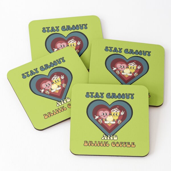 Item preview, Stay Groovy And Drink Coffee designed and sold by RockBeeDesigns.