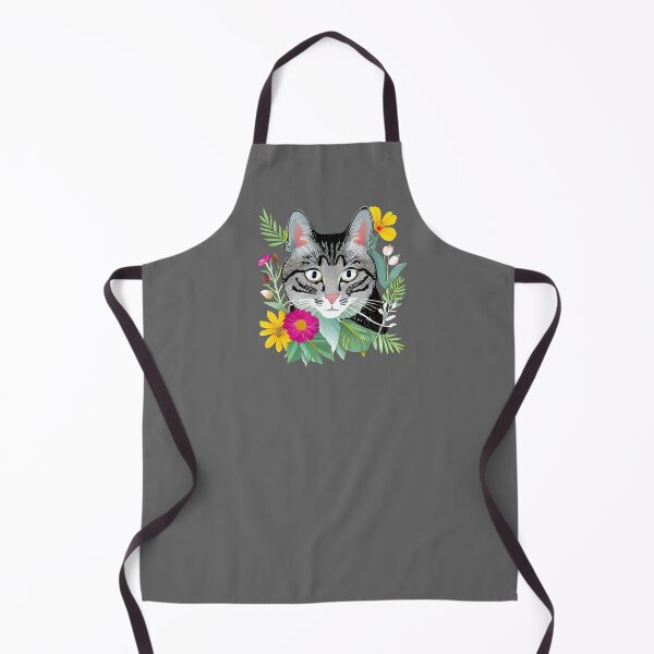 Item preview, Silver Tabby and flowers sticker designed and sold by AMGstuff.