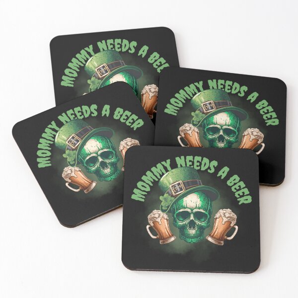 Item preview, Mommy needs a beer funny skull st patricks day design designed and sold by reka88.