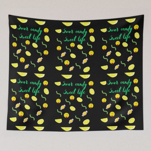 Item preview,  bitter sour sweet candy sour face emoji ,truffle,lemon,yellow candy,love,trendy,pattern designed and sold by gulnaz797.