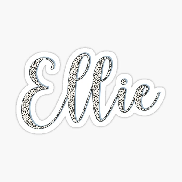 Ellie Female Name - in Stylish Lettering Cursive Typography Text