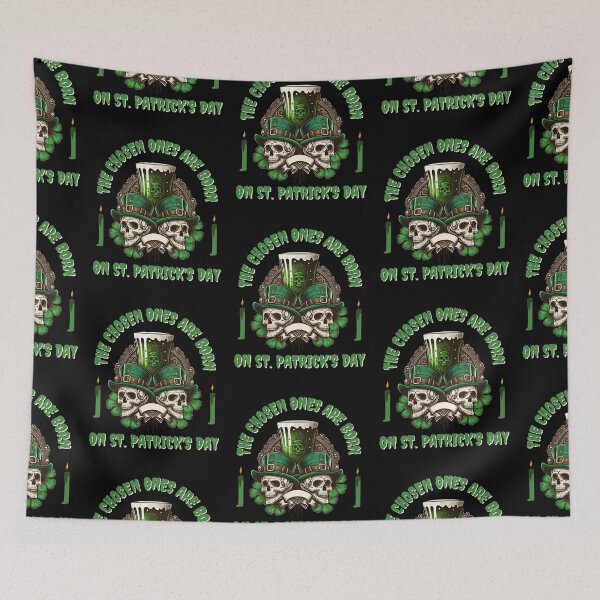 Item preview, The chosen ones are born on st patricks day,funny skull birthday design designed and sold by reka88.