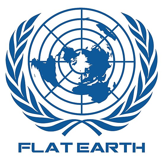 Flat Earth Map Logo Photographic Print By Flatearth1111 Redbubble