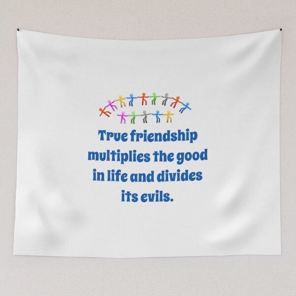 Item preview, True Friendship Multiplies The Good - Friendship Quote  designed and sold by CrankyOldDude.