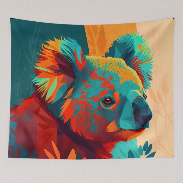 Item preview, A koala surrounded by leaves designed and sold by Warehouse46.