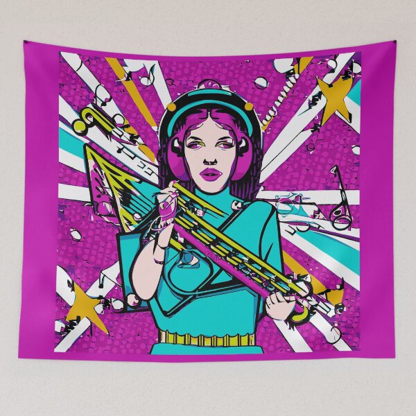 Item preview, "The Electric Violinist in Emerald" designed and sold by FunnyShopGirl.