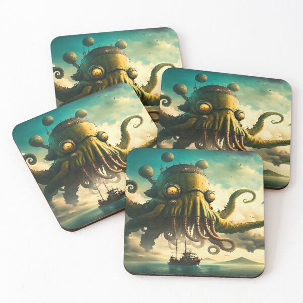 Item preview, Cthulhu Over the Lake Painting 4 designed and sold by Artistic Pandas.