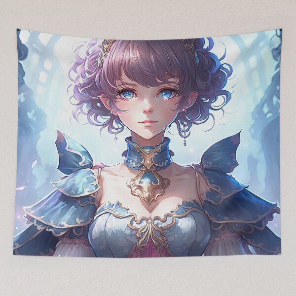 Item preview, A fantasy elf female bishop in a blue pastel dress designed and sold by PJGartui.