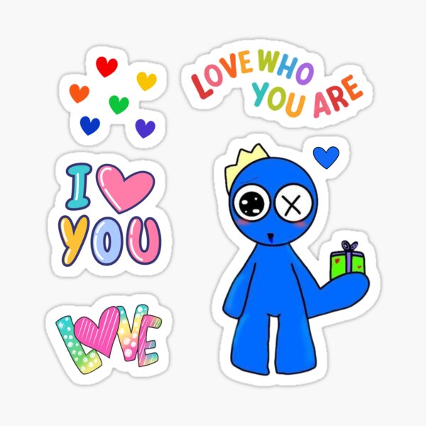 Blue Rainbow friends sticker Sticker by SebasthianStore