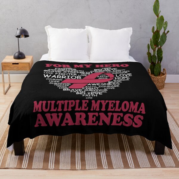 Item preview, For My Hero Multiple Myeloma Awareness Ribbon Heart designed and sold by Adolfo114.