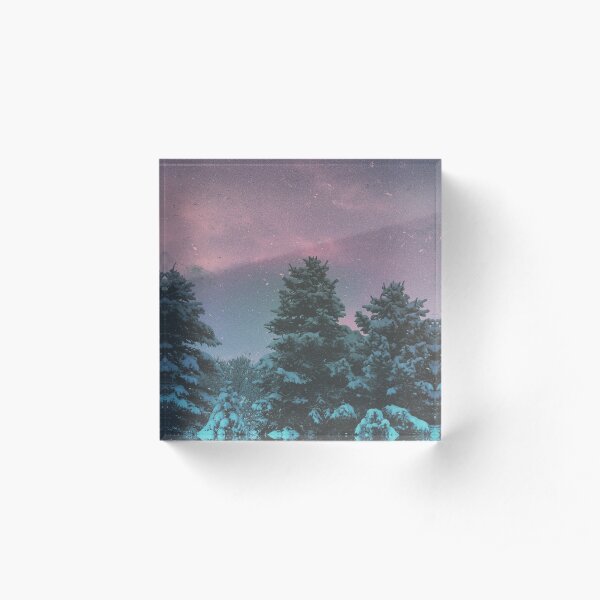 Purple Christmas Acrylic Block