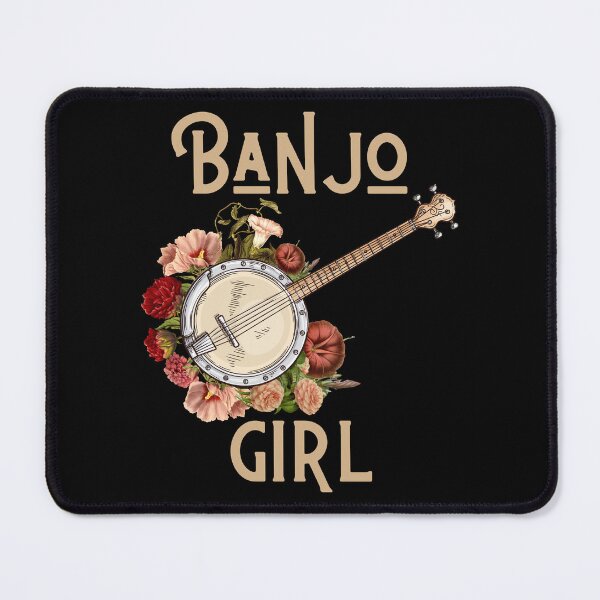 Item preview, Flower banjo girl bluegrass folk music lover designed and sold by DandyRabbit.
