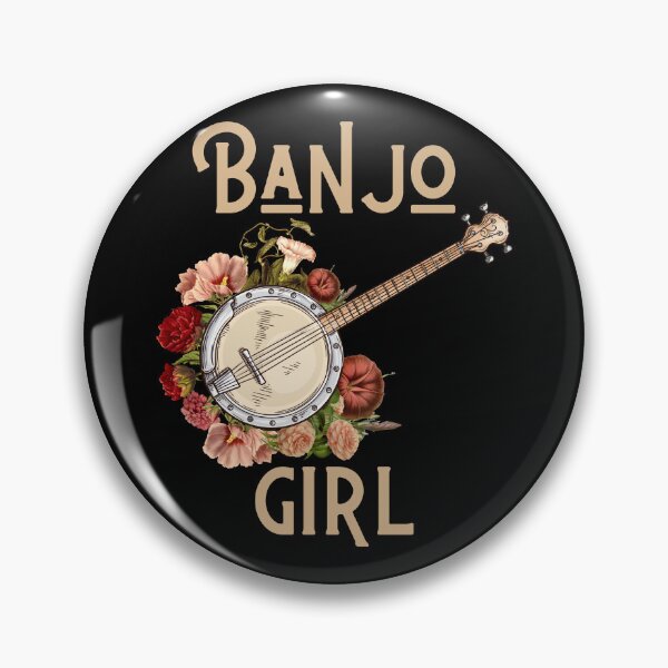Item preview, Flower banjo girl bluegrass folk music lover designed and sold by DandyRabbit.